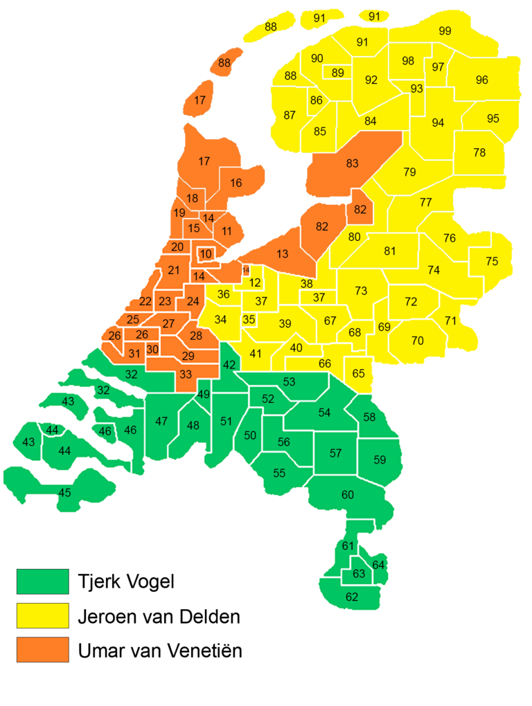Kaart-regioverdeling-Nederland-2023-namen